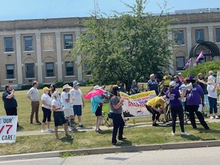 Rally outside of Douglas Memorial Hospital